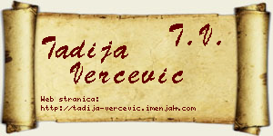 Tadija Verčević vizit kartica